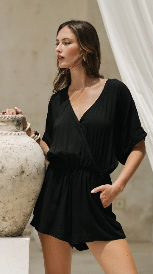 Wailea Romper - Black