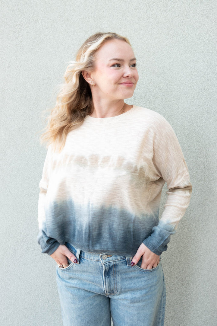 Wavy Daze Knit Sweater - Steel Tie Dye - Jaffi&