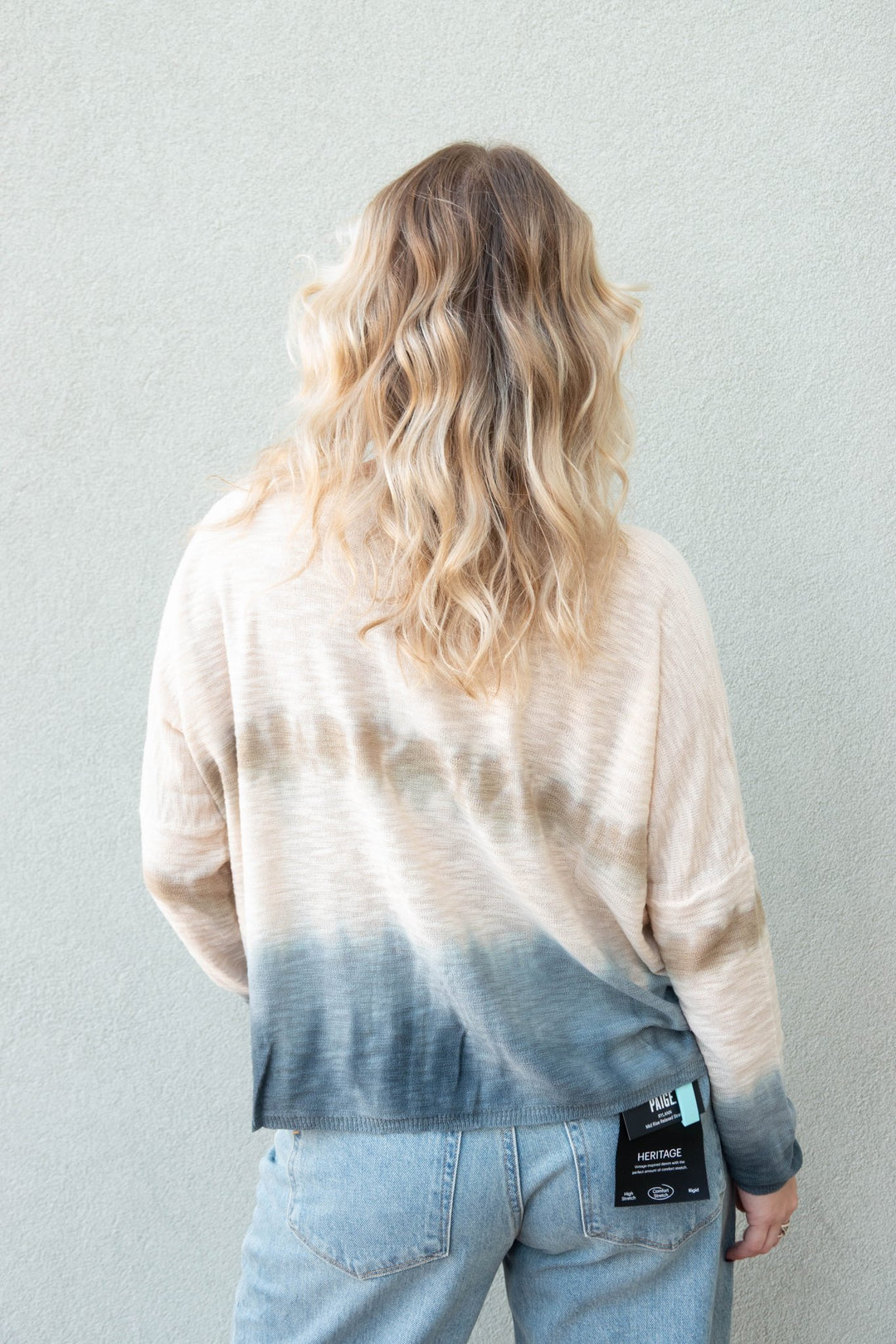 Wavy Daze Knit Sweater - Steel Tie Dye - Jaffi&