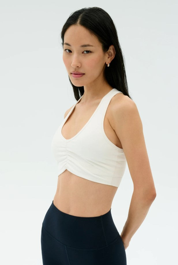 Airweight Bra with Ruching - White