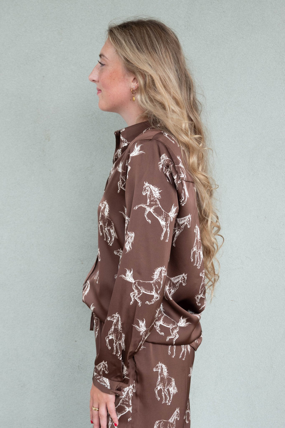 Wild Horses Blouse - Brown/Cream - Jaffi&