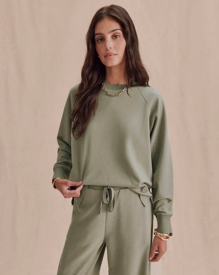 Winslow Raglan Top - Eucalyptus - Jaffi&