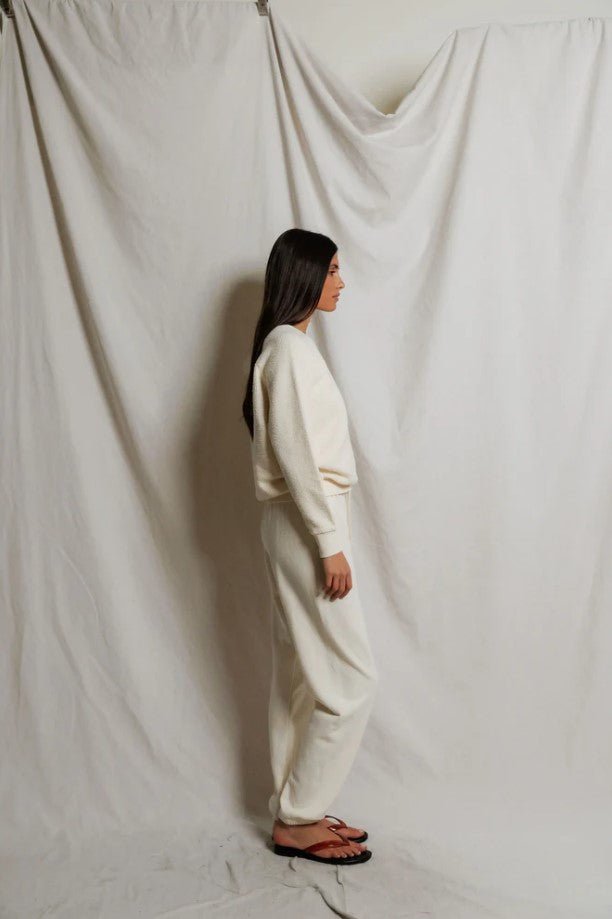 Ziggy Inside Out Sweatshirt - Bright Ivory - Jaffi's