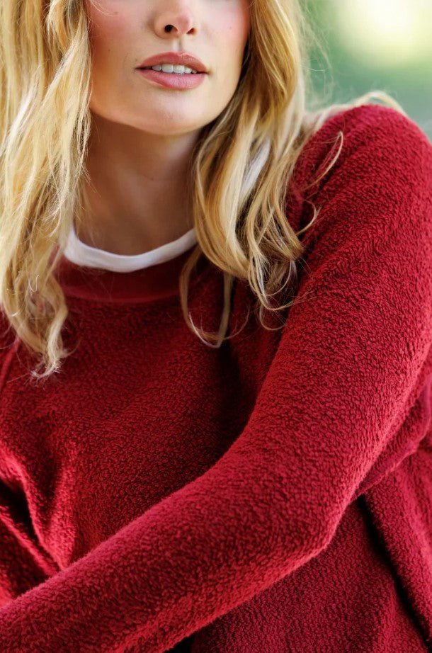 Ziggy Inside Out Sweatshirt - Ruby Red - Jaffi's