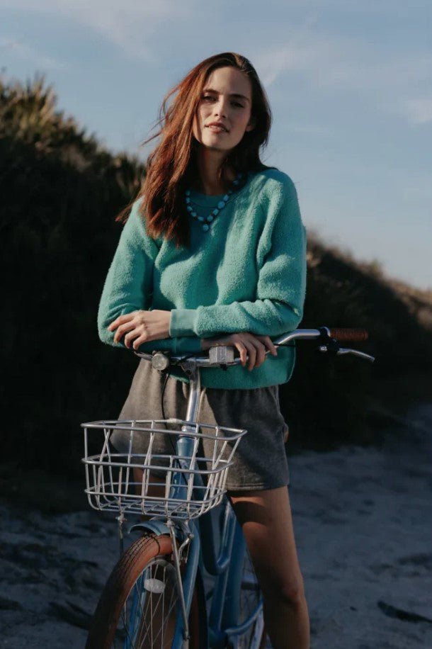 Ziggy Inside Out Sweatshirt - Teal Blue - Jaffi's
