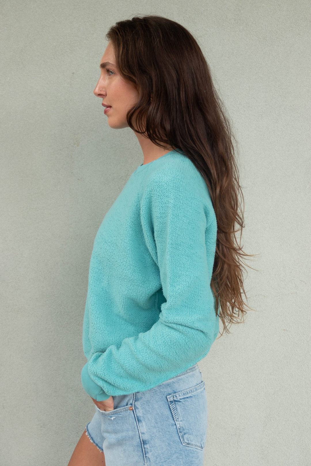 Ziggy Inside Out Sweatshirt - Teal Blue - Jaffi&