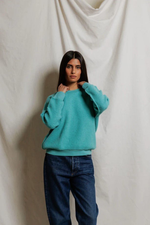 Ziggy Inside Out Sweatshirt - Teal Blue - Jaffi's