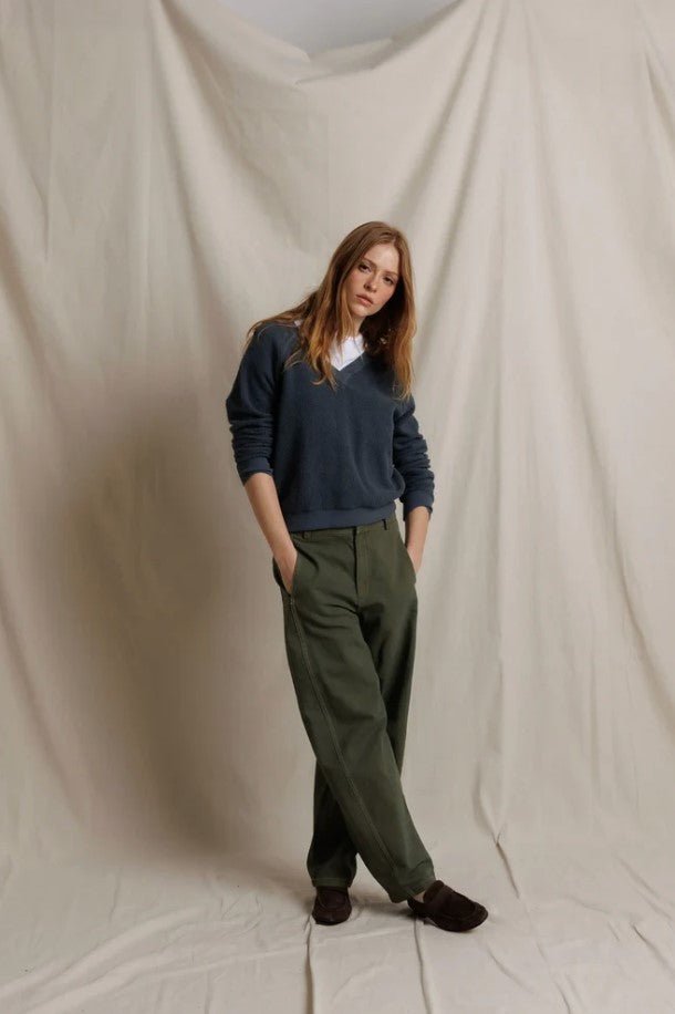 Ziggy V Neck Inside Out Sweatshirt - Turbulance - Jaffi&