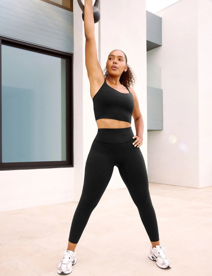 Glowzone High Waist Midi Legging - Pitch Black