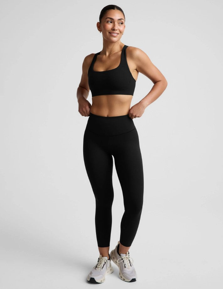 Glowzone High Waist Midi Legging - Pitch Black