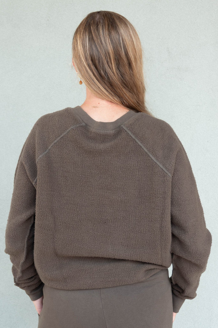 Zuri Inside Out Sweatshirt - Dark Olive - Jaffi&