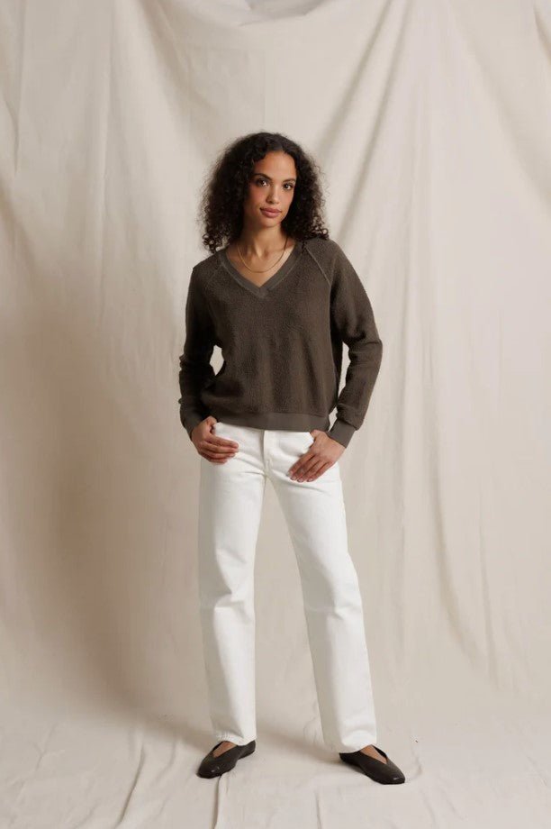 Zuri Inside Out Sweatshirt - Dark Olive - Jaffi&