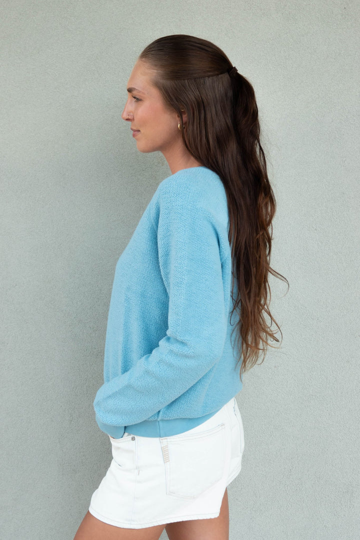 Zuri Inside Out Sweatshirt - Milky Blue - Jaffi&