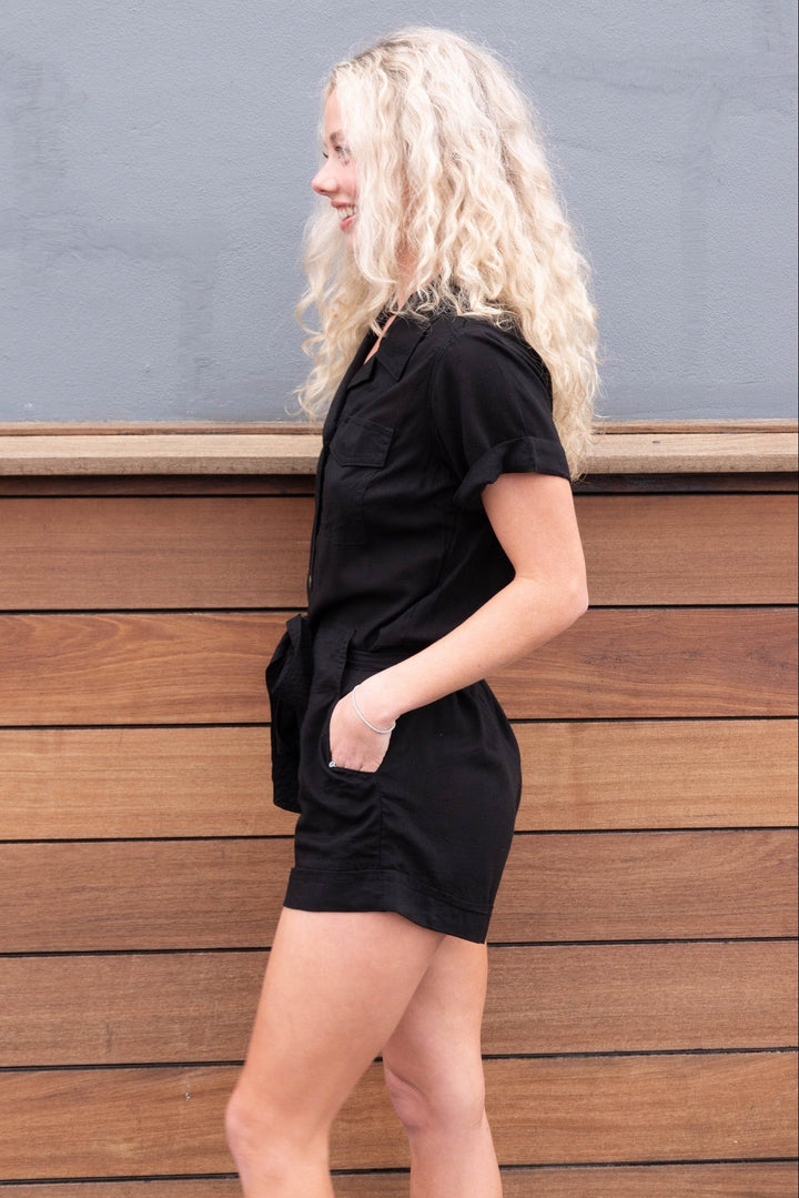 Zuri Romper - Black - Jaffi's