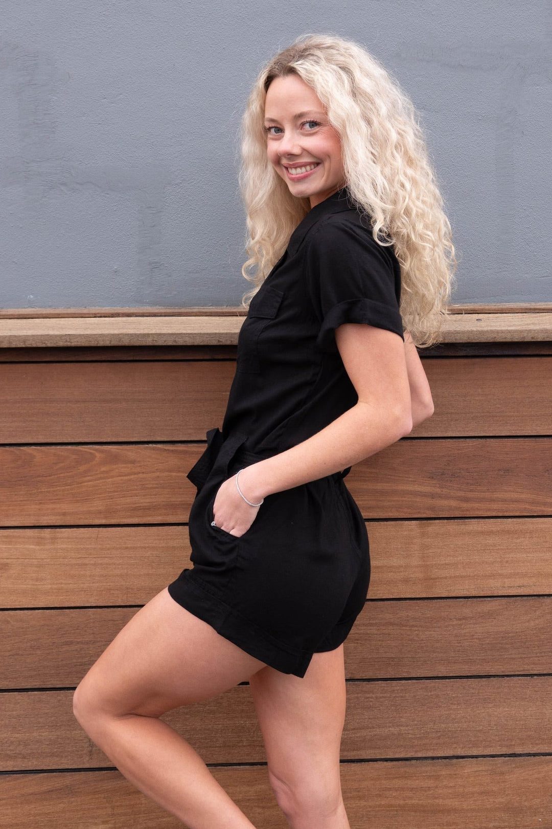 Zuri Romper - Black - Jaffi's