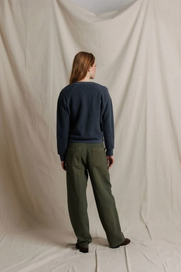 Ziggy V Neck Inside Out Sweatshirt - Turbulance