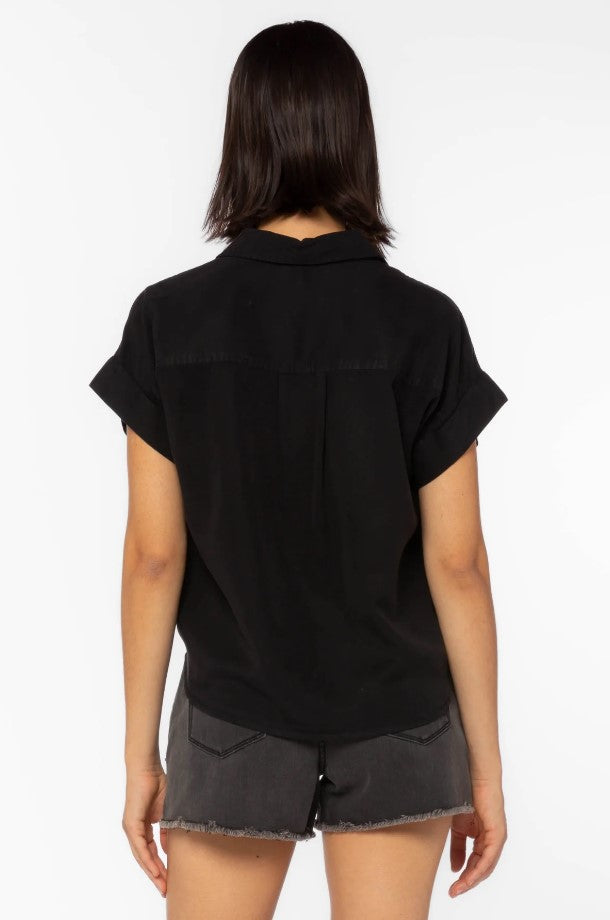 Zuria Tie Front Top Velvet Heart