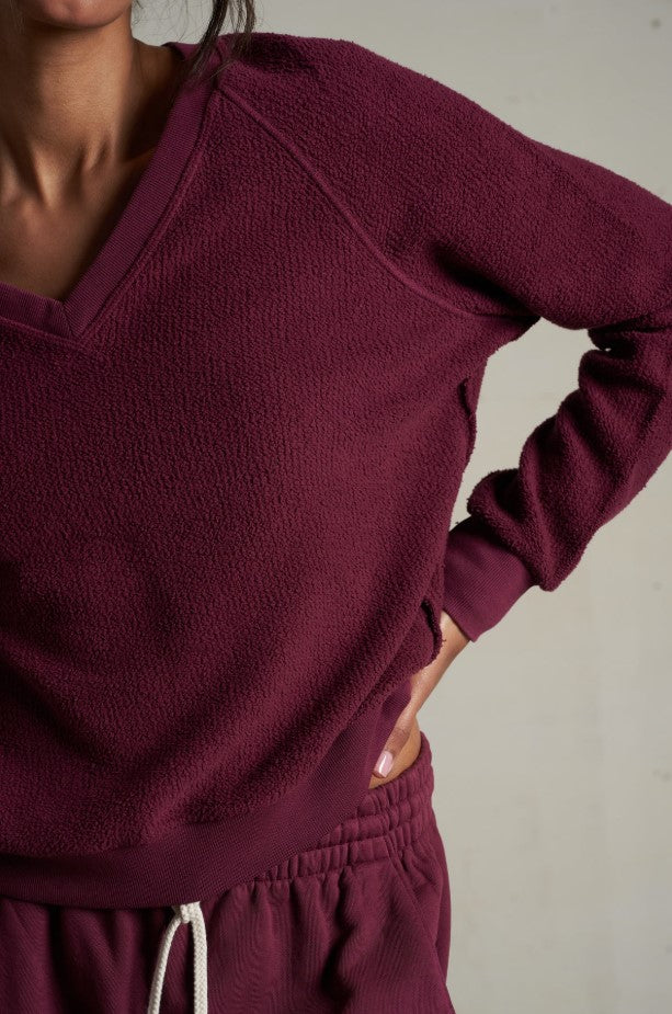 Zuri Inside Out Sweatshirt - Dark Burgundy