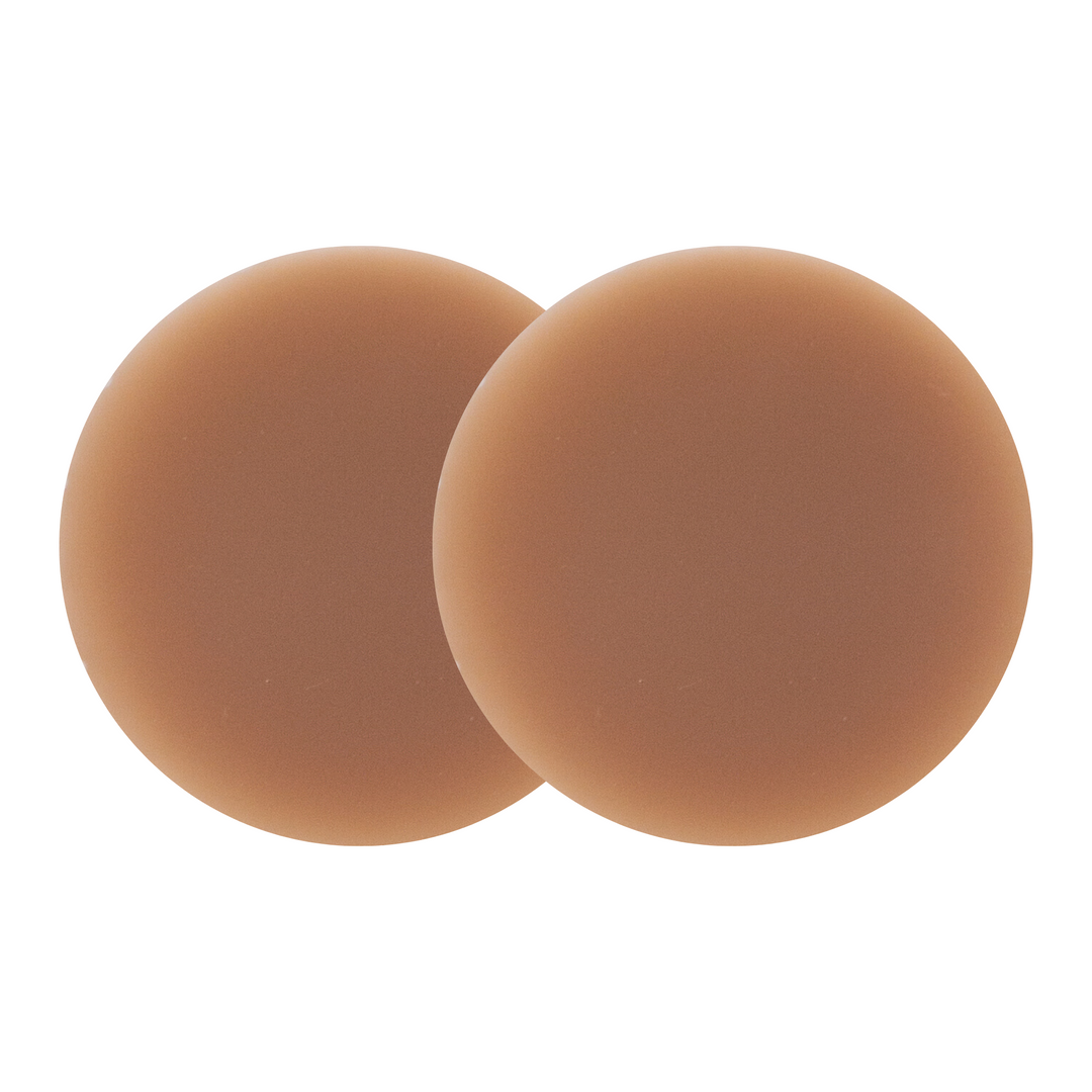 Detail shot of Boob-eez 8cm dark tint nipple covers.