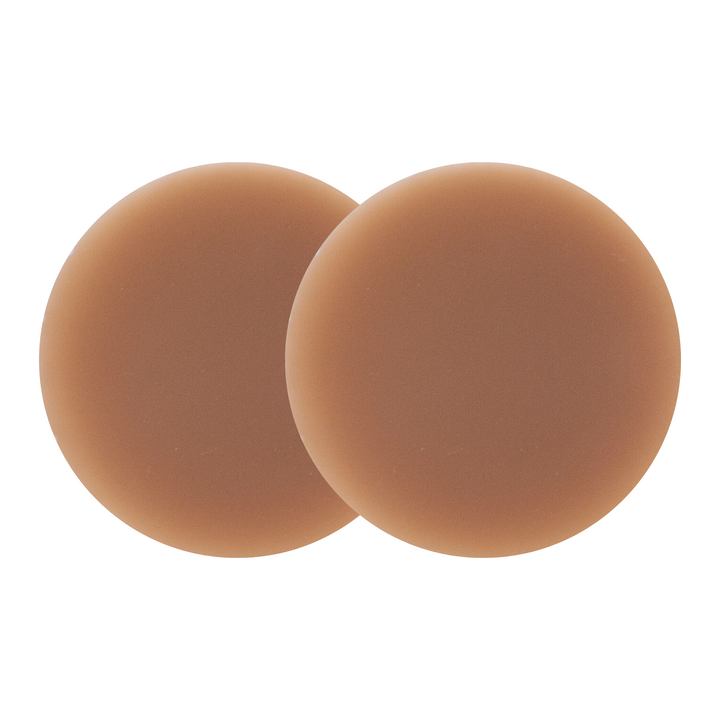 Detail shot of Boob-eez 8cm dark tint nipple covers.