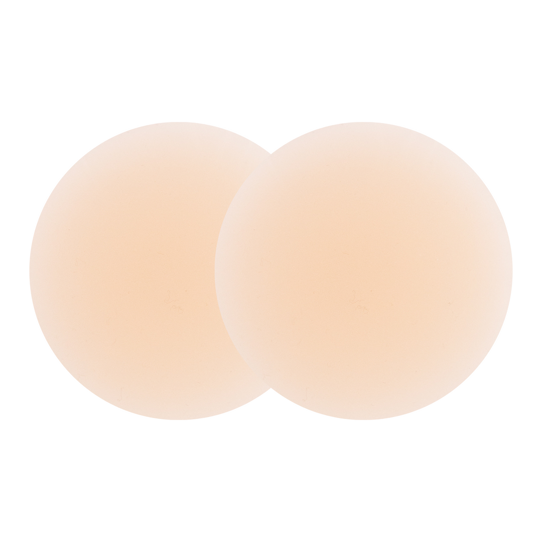 Detail shot of Boob-eez 8cm light tint nipple covers.