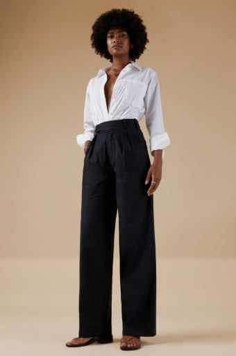 Poplin Pleated Trouser