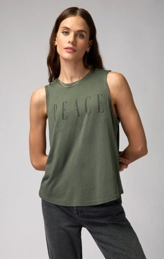 Peace Jade Muscle Tank