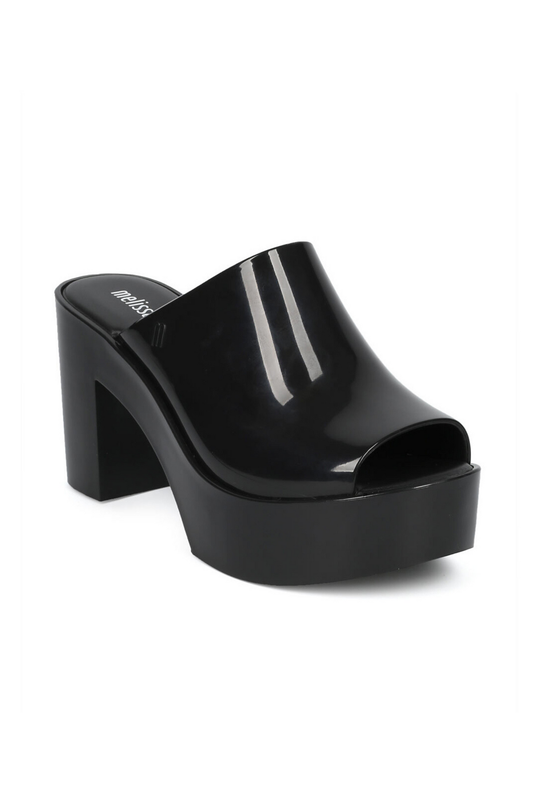 The Open Toe Mule - Black Melissa