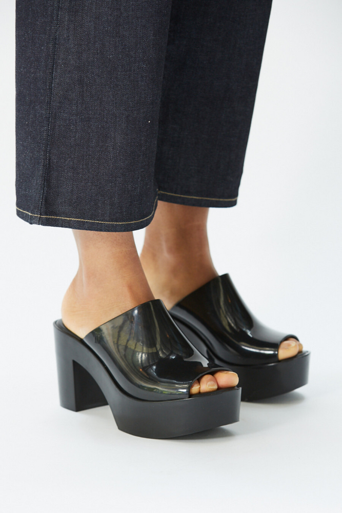 Melissa Shoes Black Mules The Open Toe Mule Vegan Shoes