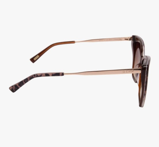 Becky II Sunglasses - Leopard Tortoise + Brown Gradient