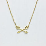 Crossed Arrow Necklace - Jaffi's