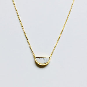 
                  
                    Load image into Gallery viewer, Half Circle Stone Necklace Jaffi&amp;#39;s
                  
                