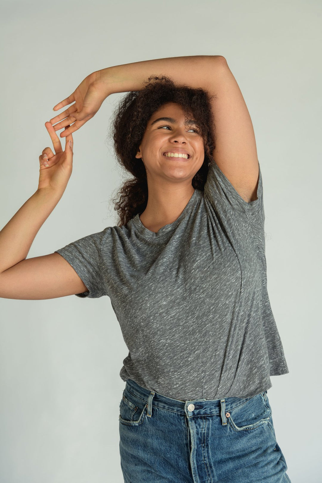 Harley Boxy Crew Tee - Heather Grey perfectwhitetee