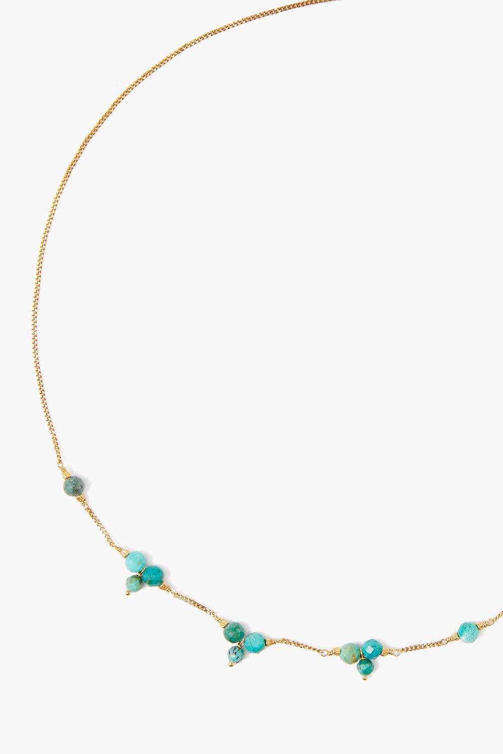 
                  
                    Turquoise and Gold Pyramid Necklace
                  
                