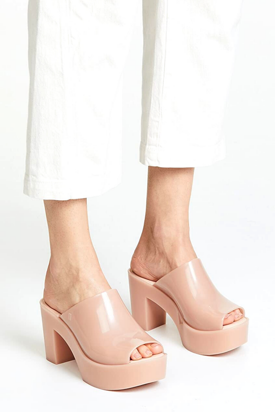 The Open Toe Mule - Beige Melissa