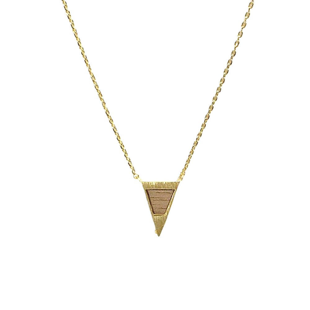 Wood Triangle Necklace