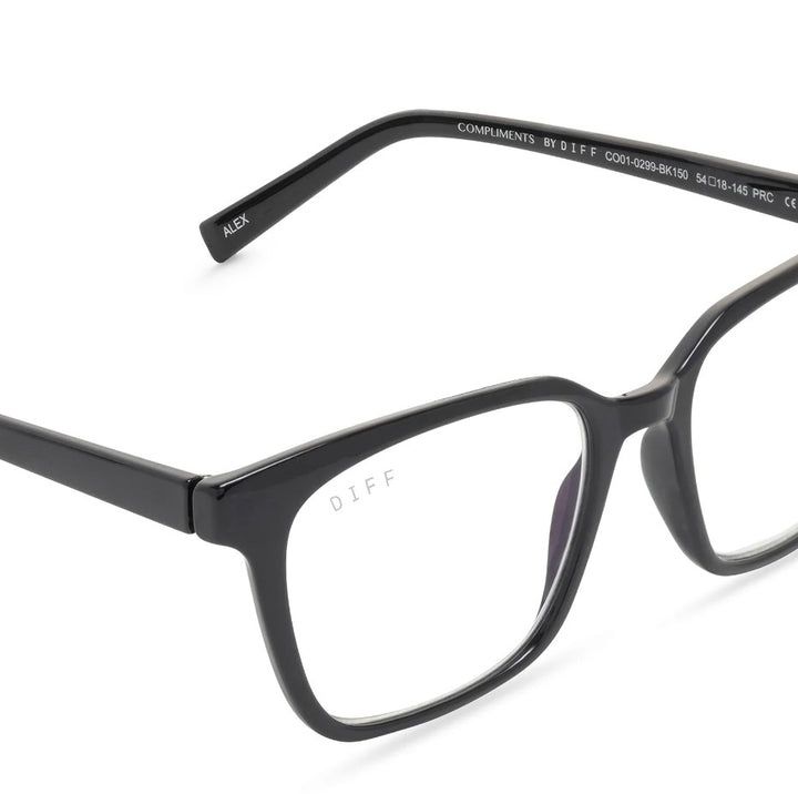 Alex Black Bluelight Readers Diff Eyewear