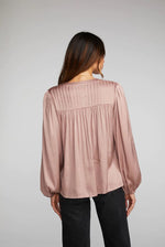 Stretch Silky Amoroso Puff Sleeve Blouse Chaser