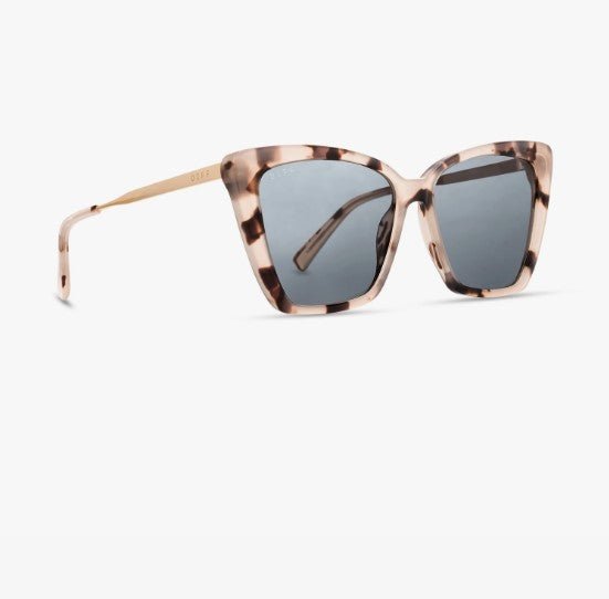 Becky II Sunglasses - Cream Tortoise + Grey Lens Polarized - Jaffi's