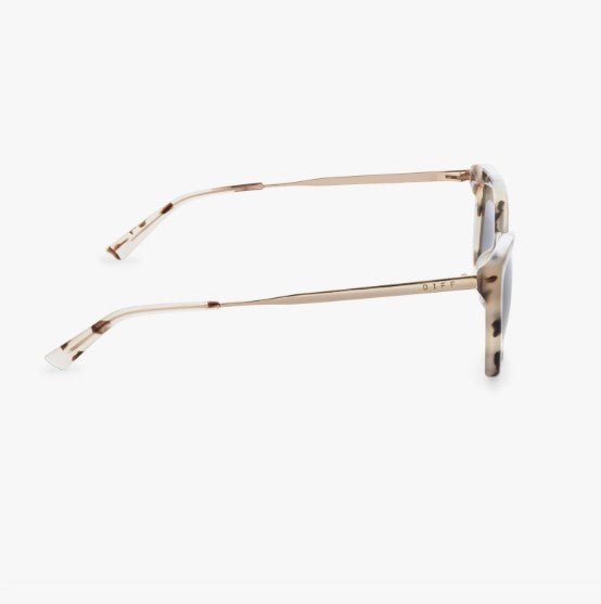 Becky II Sunglasses - Cream Tortoise + Grey Lens Polarized - Jaffi's