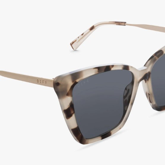 Becky II Sunglasses - Cream Tortoise + Grey Lens Diff Eyewear