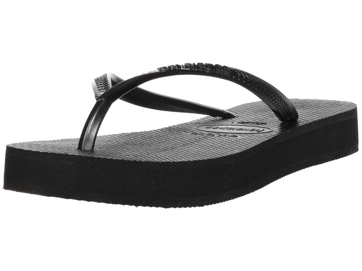 Black Slim Flatform Sandal - Jaffi's