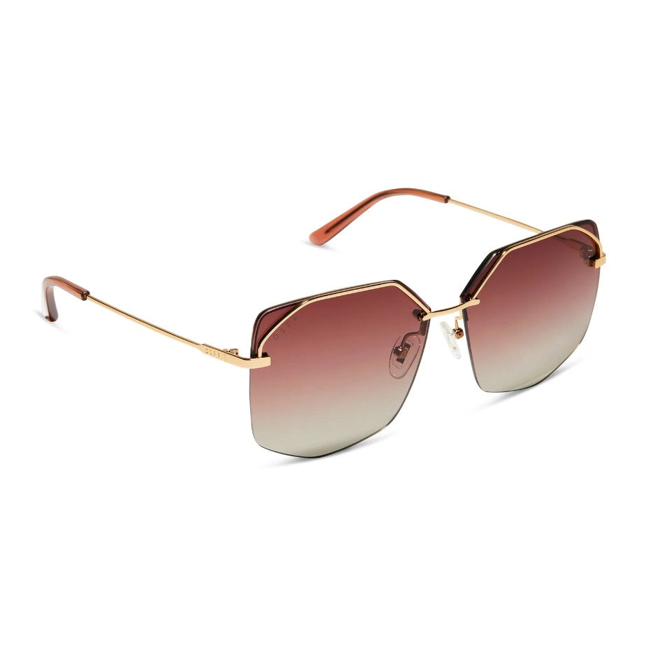 Bree Sunglasses - Gold Dusk Gradient Polarized Diff Eyewear
