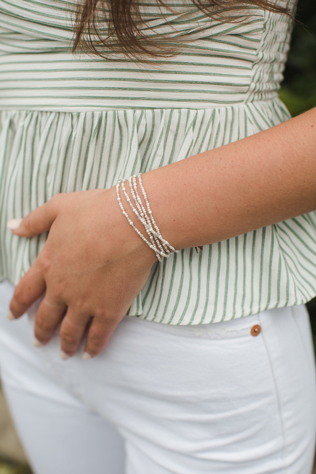 White Pearl Naked Wrap Bracelet Chan Luu