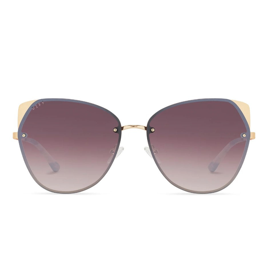 Cora Sunglasses - Gold + Brown Gradient Diff Eyewear