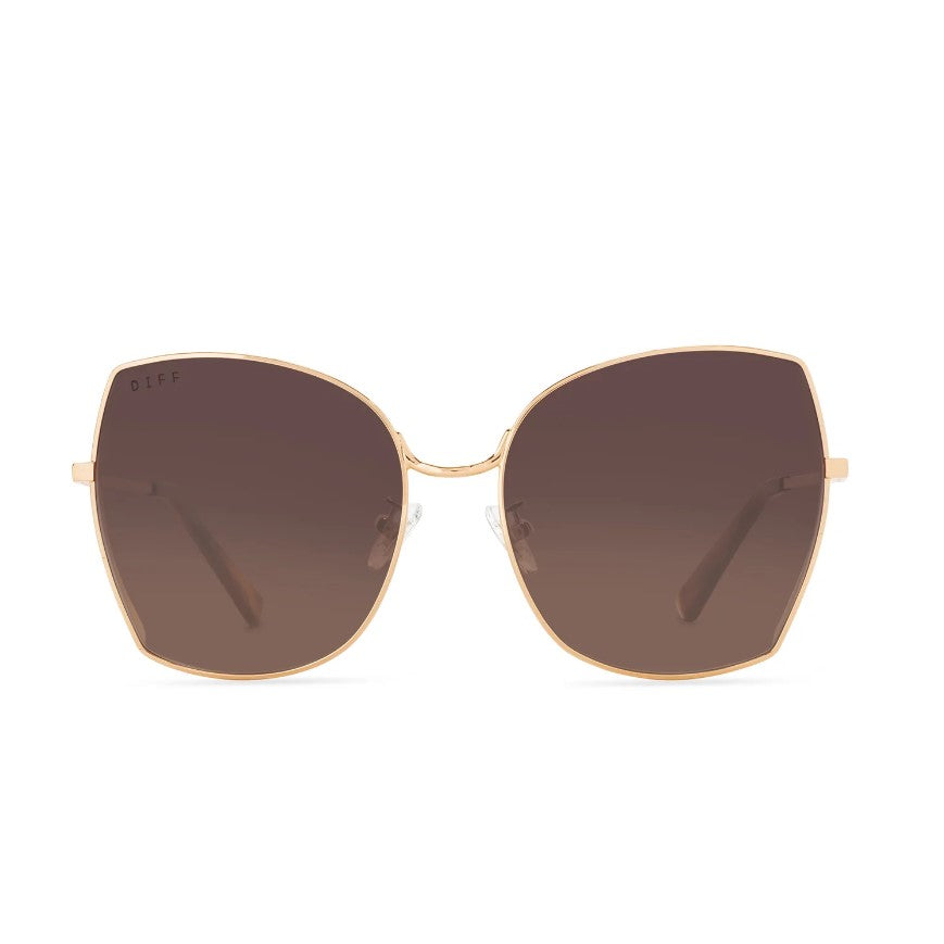 Donna Sunglasses - Gold Brown Gradient Diff Eyewear