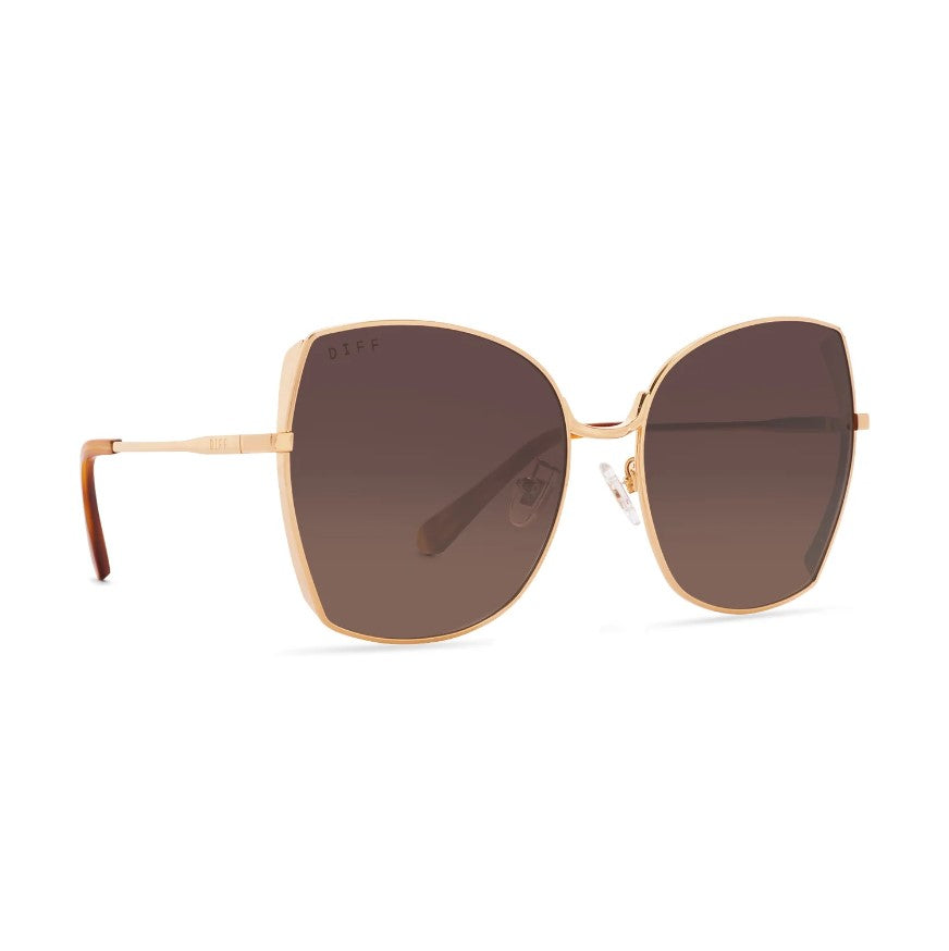 Donna Sunglasses - Gold Brown Gradient Diff Eyewear