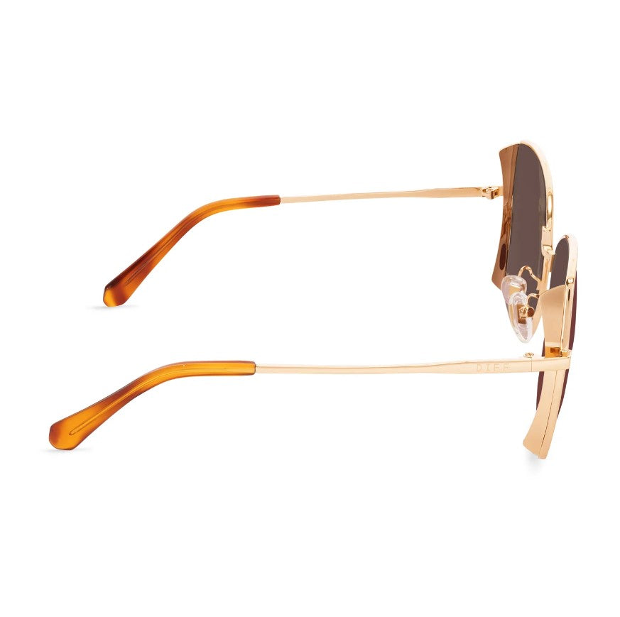 Donna Sunglasses - Gold Brown Gradient Diff Eyewear