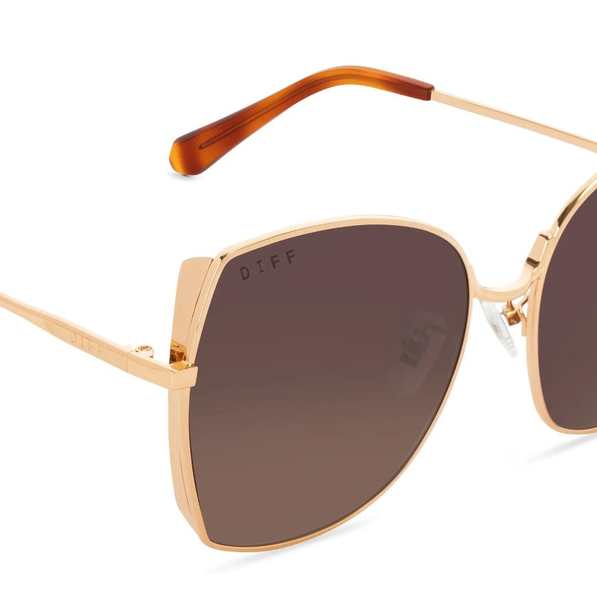 Donna Sunglasses - Gold Brown Gradient Diff Eyewear