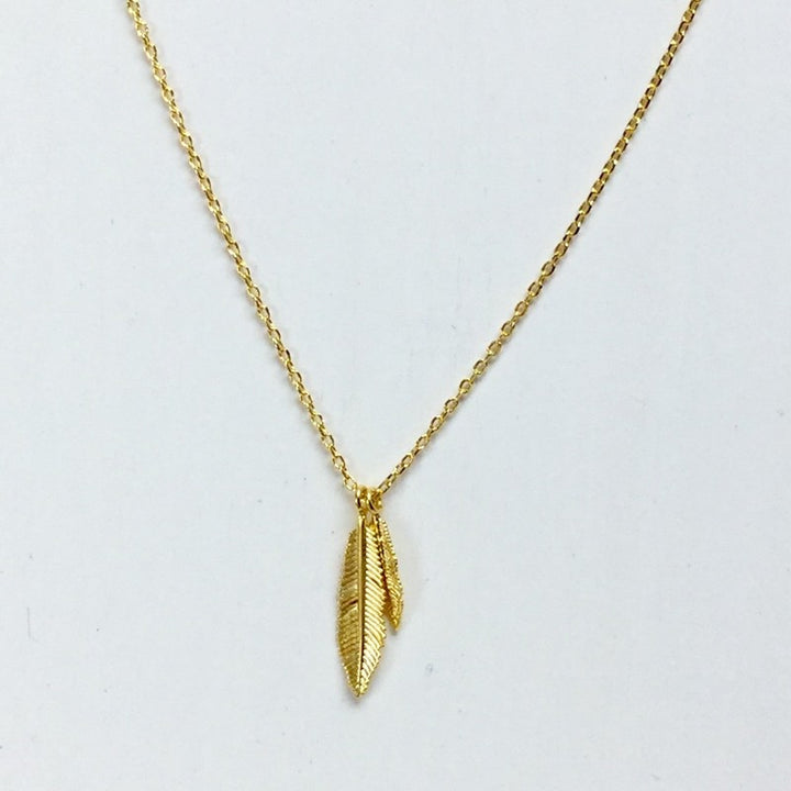 Double Feather Necklace - Jaffi's